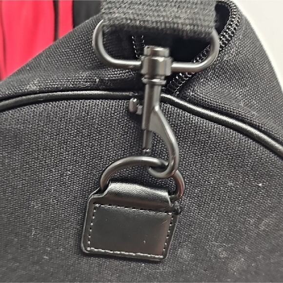 Polo by Ralph Lauren Big Pony Logo Leather Handle Black and Red Duffel Bag (NWT) - Picture 6 of 10